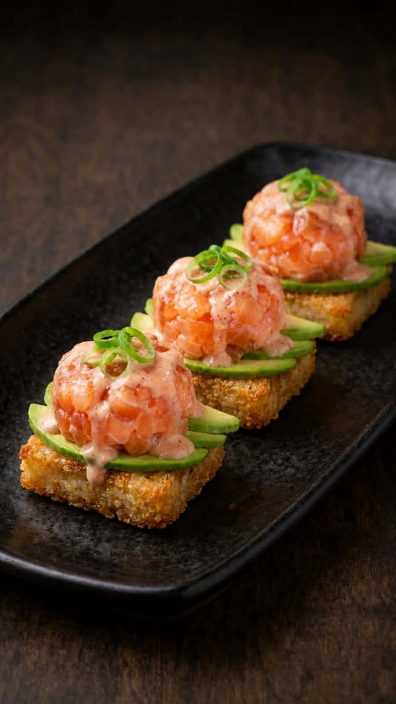 Tartare Acevichada — Arroz frito con trucha, salsa acevichada y negui fresco
